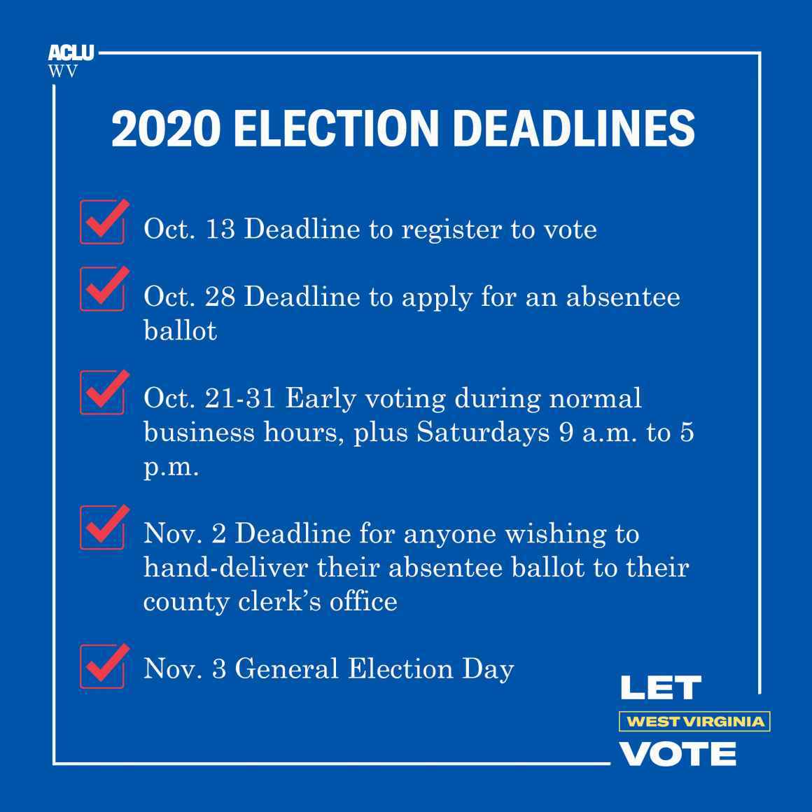 2020 Election Deadlines