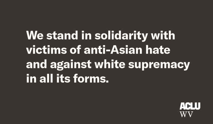 We stand in solidarity with victims of anti-Asian hate and against white supremacy in all its forms