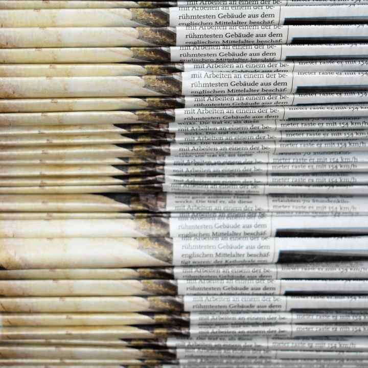 A stack of newspapers